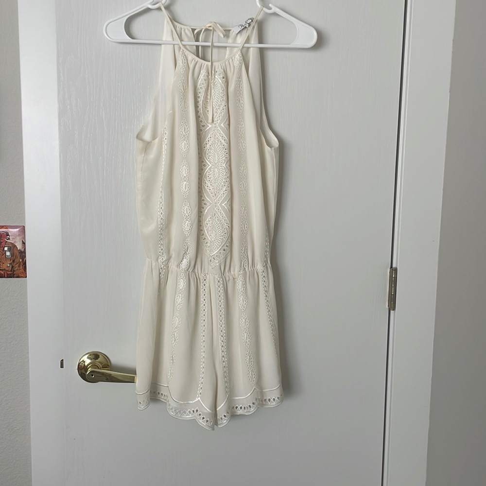 Parker Silk embroidered romper